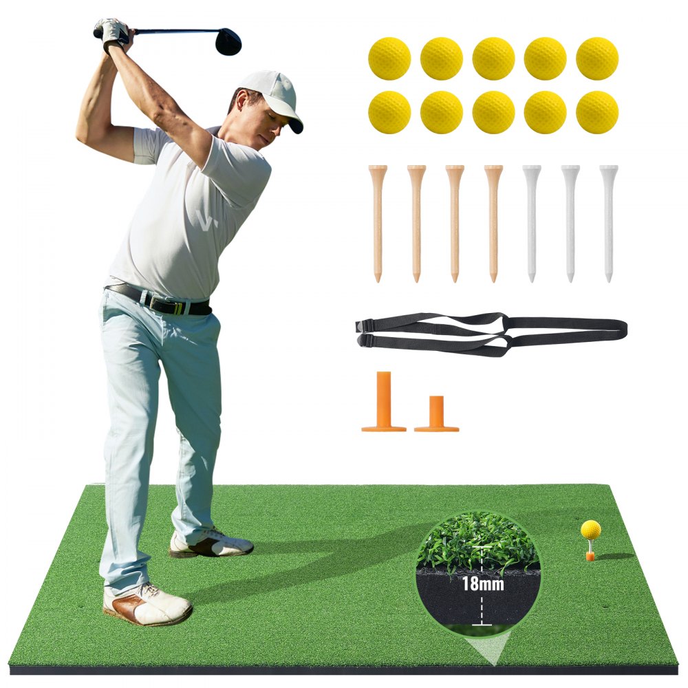 VEVOR 5x4ft Golf Hitting Mat Turf Golf Training Aid Indoor Outdoor Practice - DYJQDDYJQD5XMWZR3V0