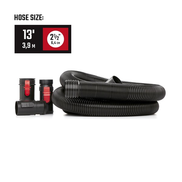 Craftsman 2-1/2 in. x 13 ft. POS-I-LOCK Wet/Dry Vacuum Hose Kit for Shop Vacuums - CMXZVBE38758