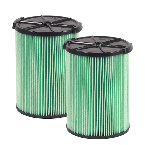 Workshop Wet/Dry Vacs 2pk HEPA Media Replacement Filter for 5-16 Gallon Wet/Dry Shop Vac, 2PK - WS23200F2