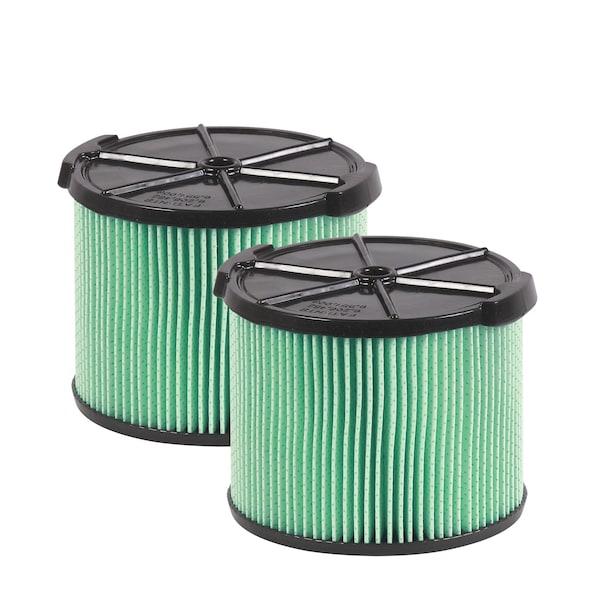 Workshop Wet/Dry Vacs 2pk HEPA Media Replacement Filter for 3-4 Gallon Wet/Dry Shop Vacuum, 2PK - WS13045F2