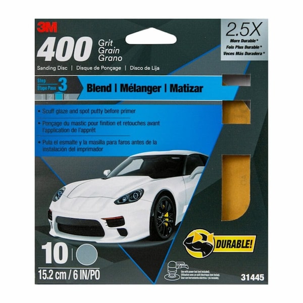 Disco de lijado de 3M con adhesivo Stikit 31445 6i, paquete de 10 - 31445