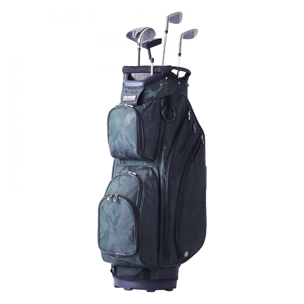 VEVOR Golf Cart Bag with 14 Way Organizer Divider Top, 36” 11 Pockets Premium Nylon Cart Bag, Durable Golf Bags with Handles & Dust Cover & Detachable Straps for Men & Women, Army Green - TCB35YC10GJLC4OLOV0