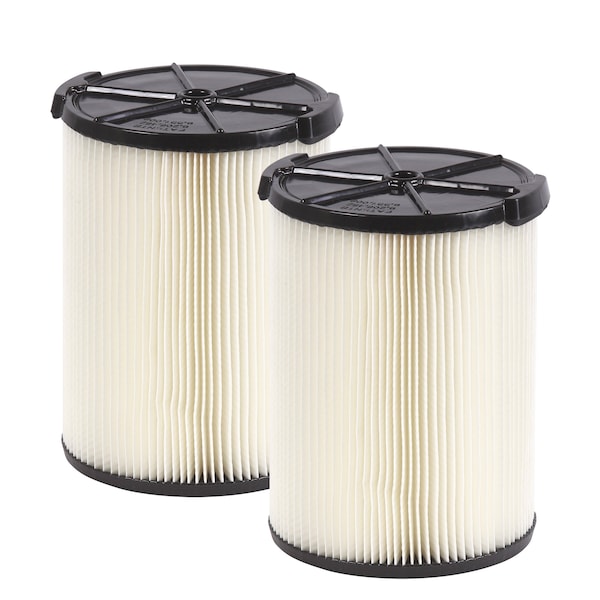 Workshop Wet/Dry Vacs 2pk Standard Replacement Filter for 5-16 Gallon Wet/Dry Shop Vacuums, 2PK - WS21200F2