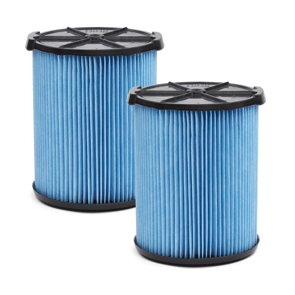 Craftsman 2pk Fine Dust Wet/Dry Vac Replacement Filter for 5 to 20 Gallon Shop Vacuums, 2PK - CMXZVBE38776
