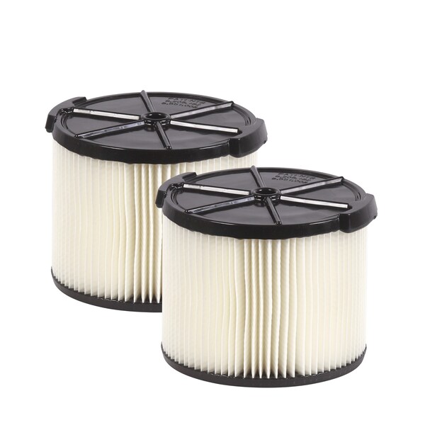 Workshop Wet/Dry Vacs 2pk Standard Replacement Filter for 3-4 Gallon Wet/Dry Shop Vacuums, 2PK - WS11045F2