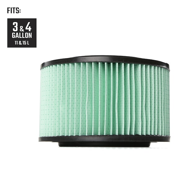 Craftsman 1/2 Height HEPA Media Wet/Dry Vac Replacement Filter for 4 Gal. Shop Vacuums - CMXZVBE38740