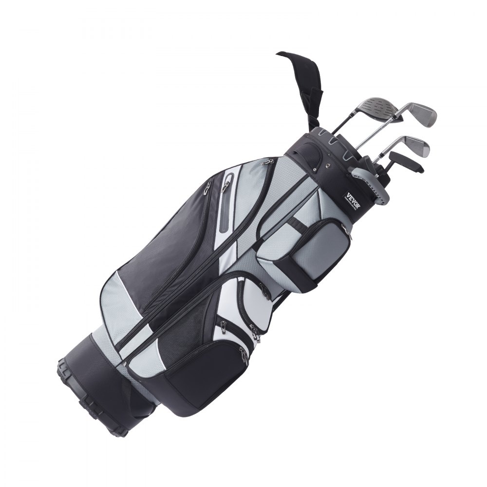 VEVOR Golf Cart Bag with 14 Way Organizer Divider Top, 41” 13 Pockets Premium Nylon Cart Bag, Durable Golf Bags with Handles & Dust Cover & Detachable Straps for Men & Women, Black Color-Block - TCB41YC12GHS8H10PV0
