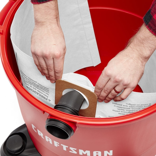 Craftsman General Purpose Wet/Dry Vac Dust Bags for 16 and 20 Gal. Shop Vacuums, 3PK - CMXZVBE38749