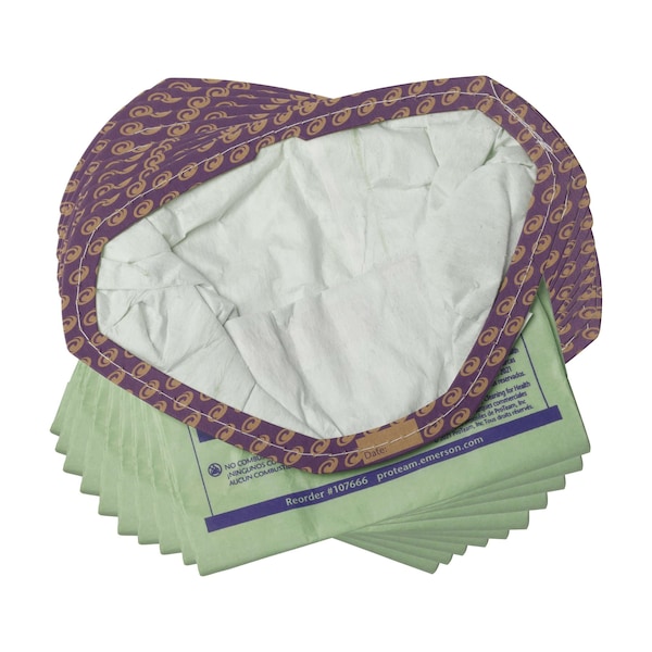 Proteam 3 qt. Intercept Micro Filter Bag, Open Collar, Fits GoFit 3 Backpack Vacuum, 10PK - 107666