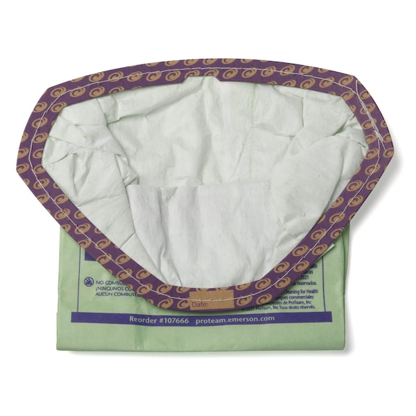 Proteam 3 qt. Intercept Micro Filter Bag, Open Collar, Fits GoFit 3 Backpack Vacuum, 10PK - 107666