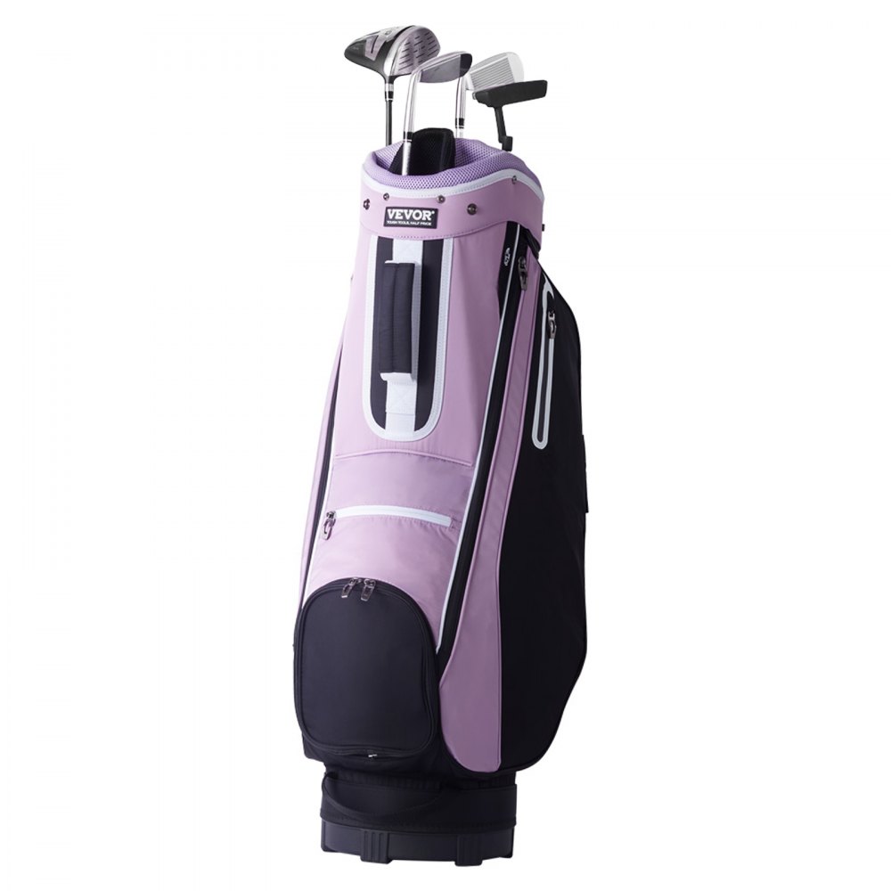 VEVOR Golf Cart Bag with 14 Way Organizer Divider Top, 36” Multiple Pockets Premium Cart Bag, Durable Golf Bags with Handles & Dust Cover & Detachable Strap for Men & Women, Black Purple - TCB36YC5GHSZSTFCWV0