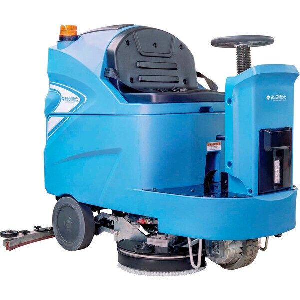 Global Industrial Auto Ride-On Floor Scrubber, 34in Cleaning Path - 641245