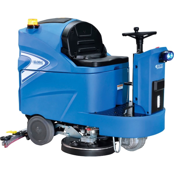 Global Industrial Auto Ride-On Floor Scrubber, 40in Cleaning Path - 641750