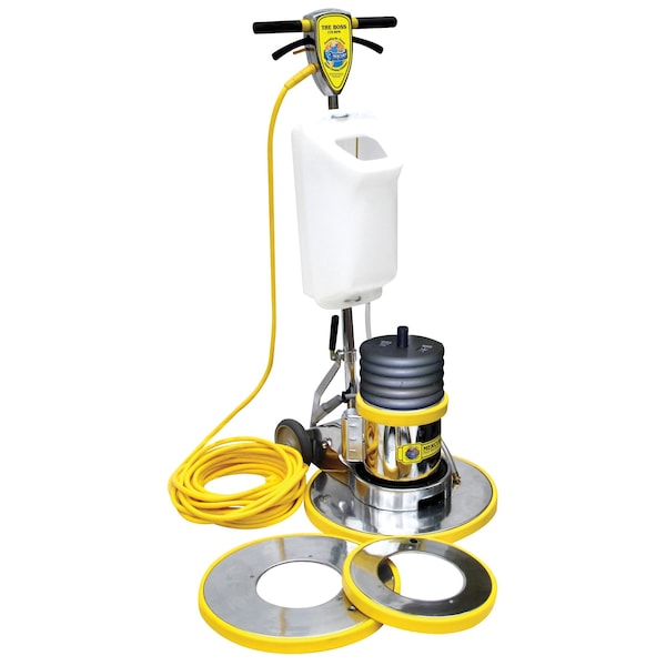Mercury Floor Machines BOSS Multi-Tasker Heavy Duty Floor Machine with Interchangeable Aprons, 1.5 HP A/C, 175 RPM - BMT-175-Y