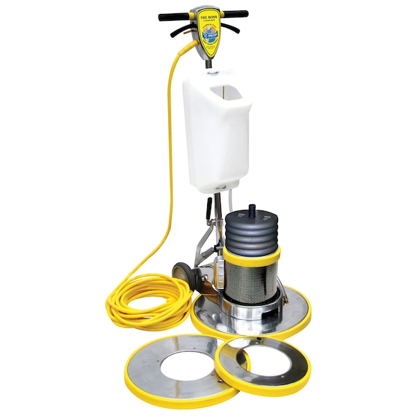 Mercury Floor Machines BOSS Multi-Tasker Heavy Duty Floor Machine with Interchangeable Aprons, 1.5 HP D/C, 175/300 RPM - BMT-175/300-Y