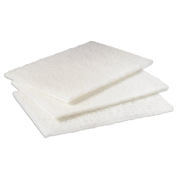Scotch-Brite Professional Light Duty Cleansing Pad, 6" x 9", White, PK60 - 98
