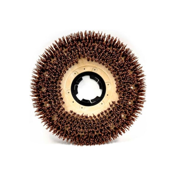 The Malish Corporation Malish 15" Mal-Grit Xtra‚Ñ¢ Heavy Duty Grit Brush w/Universal Clutch Plate, Orange - 813615NP