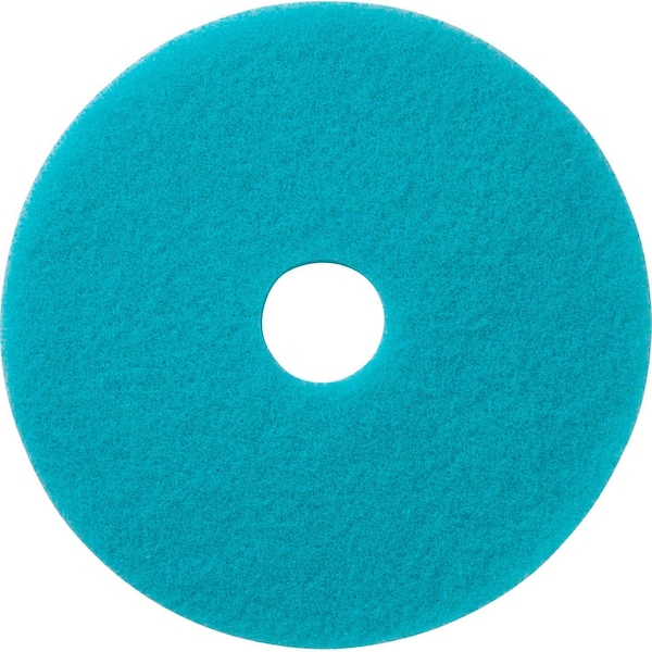Global Industrial 20in Burnishing Pad, Light Blue, 5PK - 641299