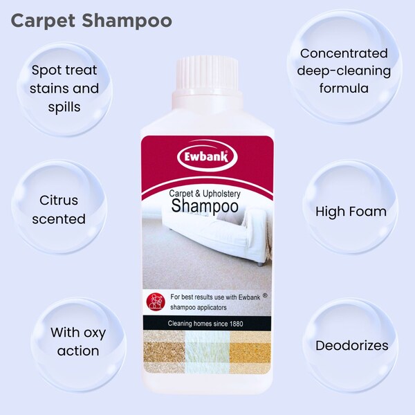 Ewbank Compact Carpet Shampooer with Portable Upholstery Brush & Shampoo - 250/265