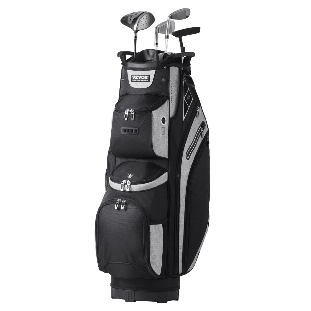 VEVOR Golf Cart Bag with 14 Way Organizer Divider Top, 36” 13 Pockets Premium Cart Bag, Durable Golf Bags with Handles & Dust Cover & Detachable Straps for Men & Women, Black Color-Block - TCB36YC14GHS7ACZHV0