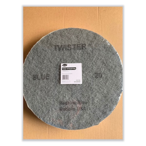 Diversey Twister Floor Pad, 20 in. Diameter, Blue, 2PK - DD1229528