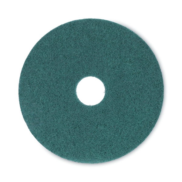 Boardwalk Heavy-Duty Scrubbing Floor Pads, 16" Diameter, Green, PK5 - BWK4016GRE