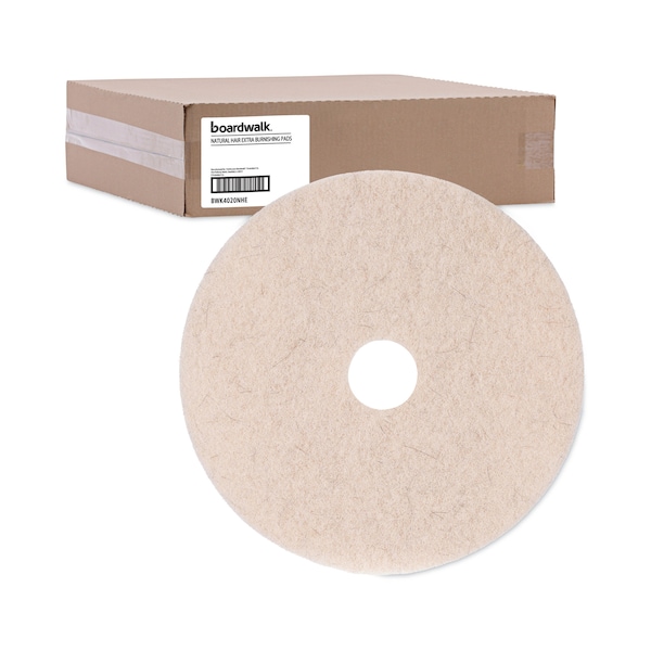 Premiere Pads FloorPads, ExtraHighSpeed, 20", Natural, PK5 - PAD 4020 NHE