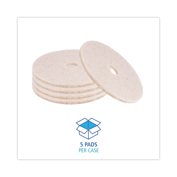 Premiere Pads FloorPads, ExtraHighSpeed, 20", Natural, PK5 - PAD 4020 NHE
