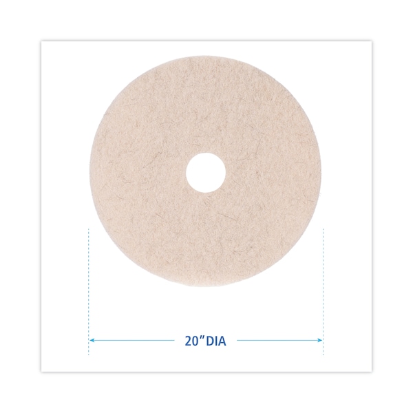 Premiere Pads FloorPads, ExtraHighSpeed, 20", Natural, PK5 - PAD 4020 NHE