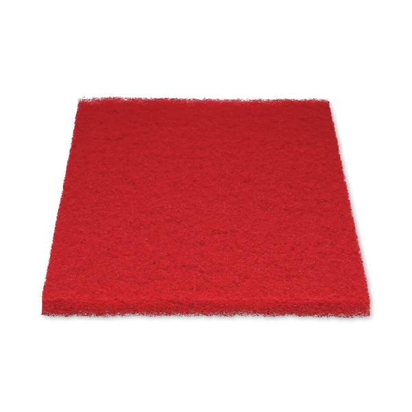 Boardwalk Buffing Floor Pads, 28 x 14, Red, 10PK - 7100115839