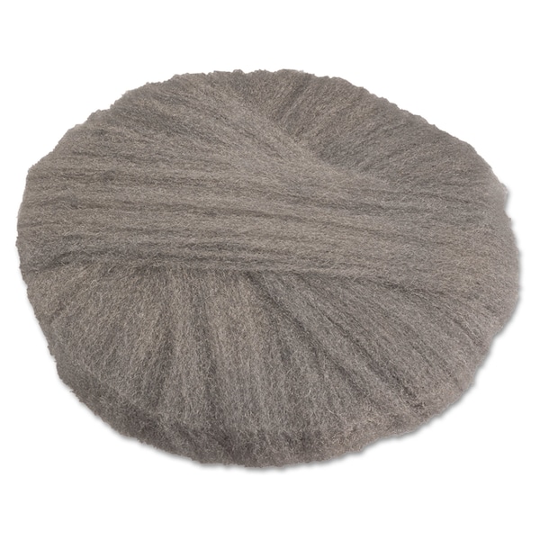 Gmt Radial Steel Wool Pads, Grade 0 (fine), 17" Dia, Gray, PK12 - 120170