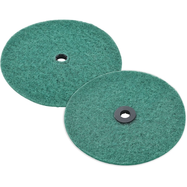Global Industrial Replacement Scrubbing Pads for Mini Floor Scrubber, 2PK - 641380
