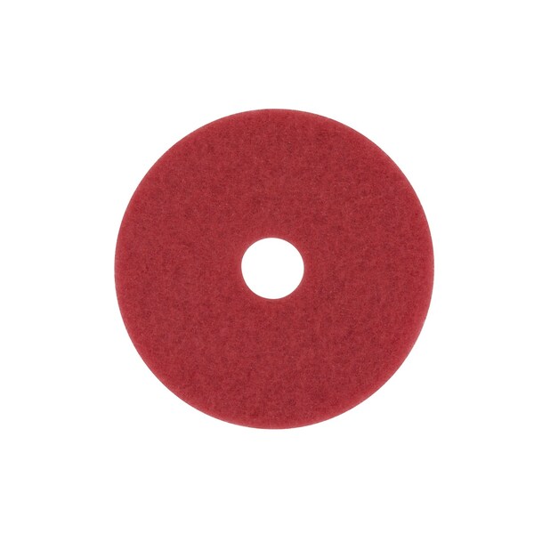 3M 3M Scotch-Brite 17 in. D Non-Woven Natural/Polyester Fiber Buffer Floor Pad Red - 5100-17