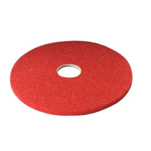 3M 3M Scotch-Brite 17 in. D Non-Woven Natural/Polyester Fiber Buffer Floor Pad Red - 5100-17