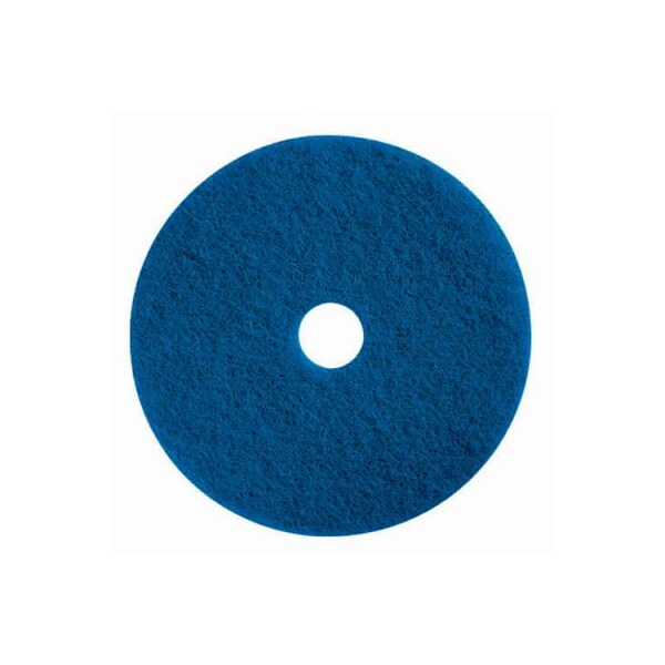 Boss Cleaning Equipment 19in Scrubbing Pad, Blue, 5 Per Case - B200603