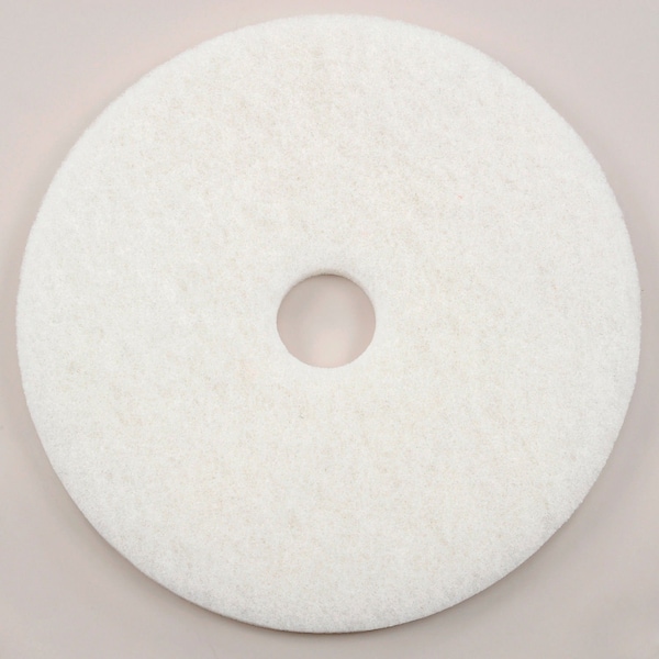 Global Industrial 22in Polishing Pad, White, 5PK - 641308WH