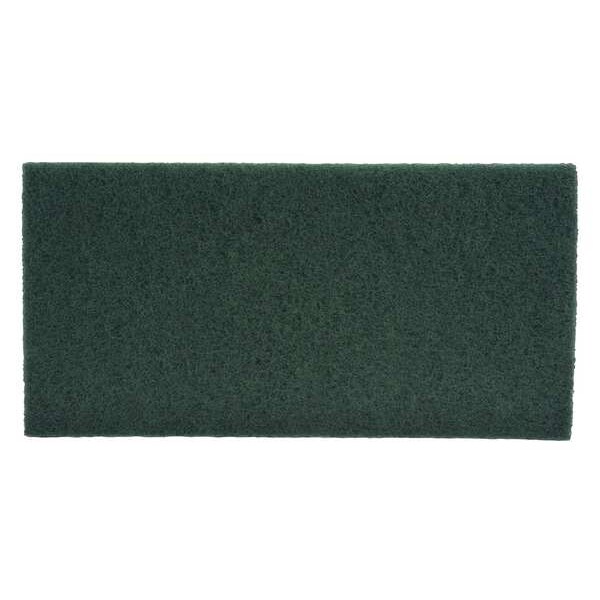 Tough Guy Scrubbing Pad, Green, Size 20" x 14", PK10 - 402W25