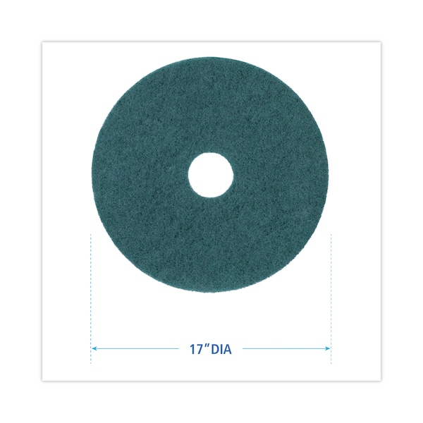 Premiere Pads Floor Pads, 17", Green, PK5 - PAD 4017 GRE