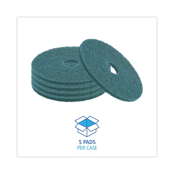 Premiere Pads Floor Pads, 17", Green, PK5 - PAD 4017 GRE