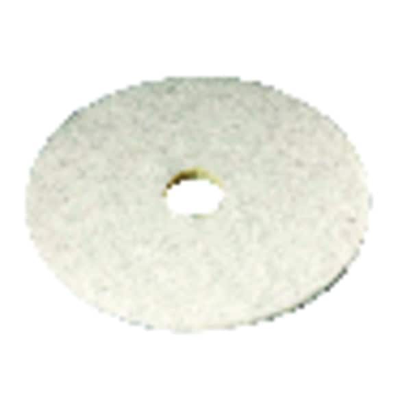3M 3M Natural Blend 20 in. D Non-Woven Natural/Polyester Fiber Floor Polishing Pad White - 3300-20