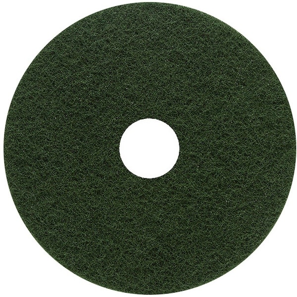 Genuine Joe Scrubbing Floor Pad - 18in Diameter - Green, 5PK - GJO18402