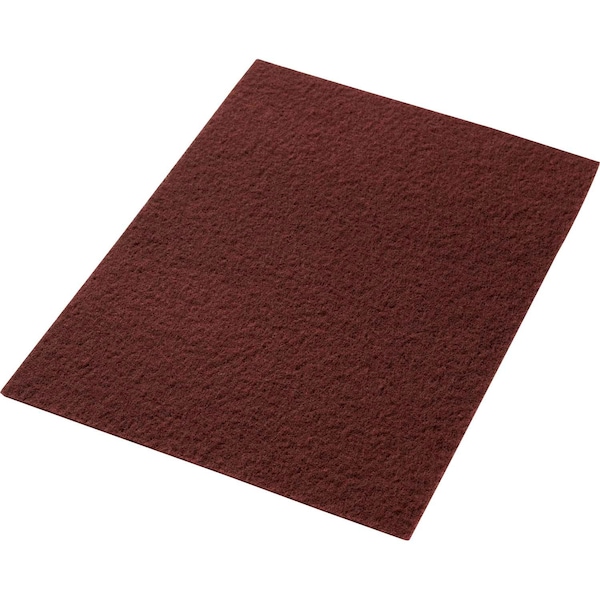 Global Industrial 14in x 20in Stripping Pad, Maroon, 10PK - 641307MRX