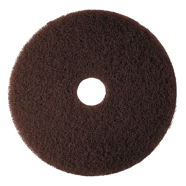 3M Low-Speed High Productivity Floor Pad 7100, 20in Diameter, Brown, PK5 - 7100