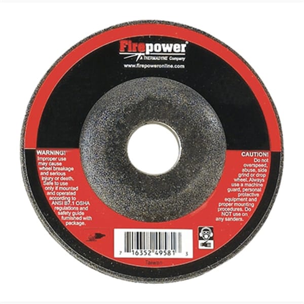 Rueda de esmerilado Firepower, T-27, 4" x 1/4", 1423-3152 - FPW1423-3152