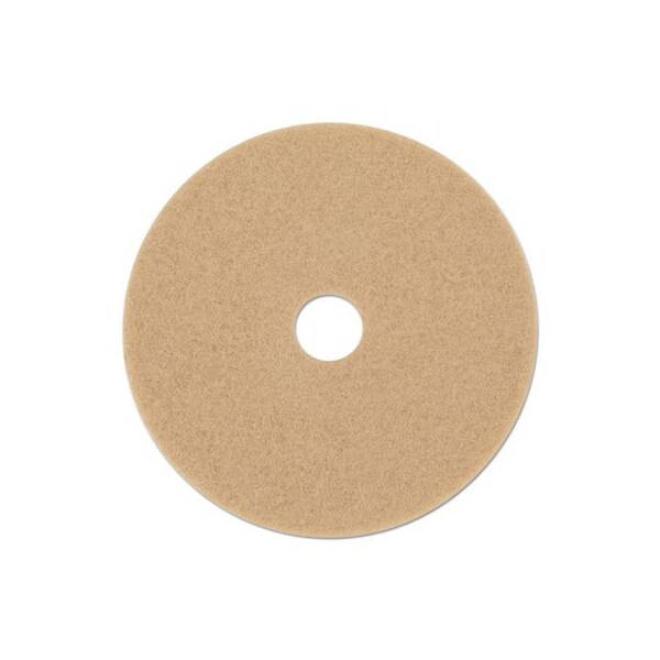 3M Ultra High-Speed Floor Burnishing Pads 3400, 20in Diameter, Tan, 5PK - 05606