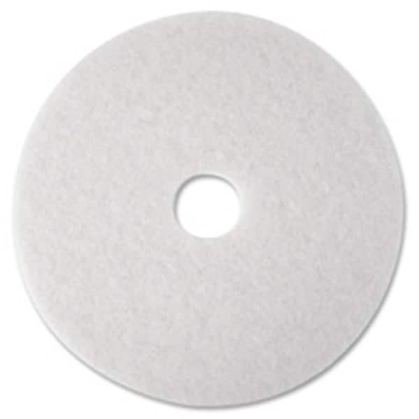 Seatsolutions Super Polish Pad, Removes Scuff-Black Heel, 12 in., 5-CT, White, 5PK - SE686843