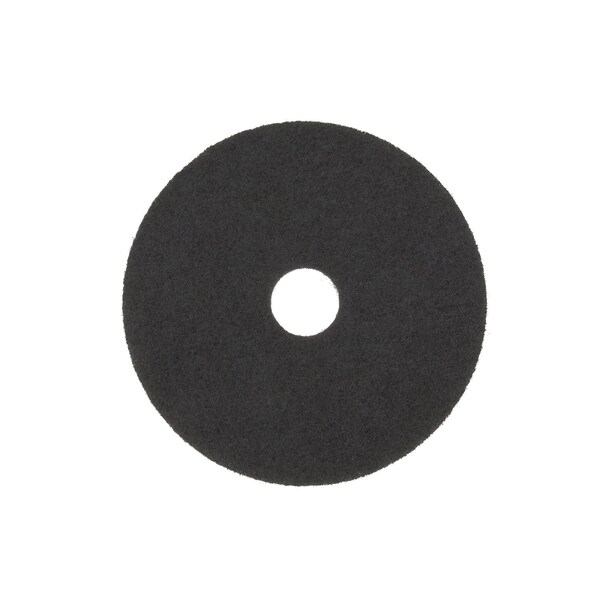 3M 3M 19 in. D Non-Woven Natural/Polyester Fiber Floor Pad Disc Black - 7200-19