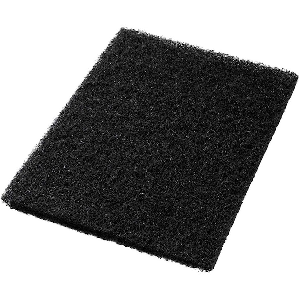 Global Industrial 14in x 20in Stripping Pad, Black, 5PK - 641307BK