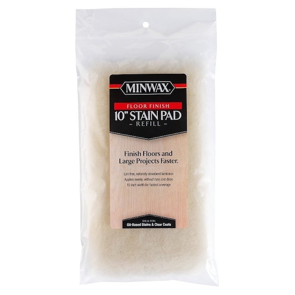 Minwax Floor Stain Pad, 10 in L Pad, 6-1/2 in W Pad, Lambskin Pad - 427130100