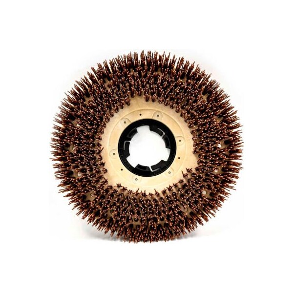 The Malish Corporation Malish 18" Mal-Grit Xtra Heavy Duty Grit Brush w/Universal Clutch Plate, Orange - 813618NP